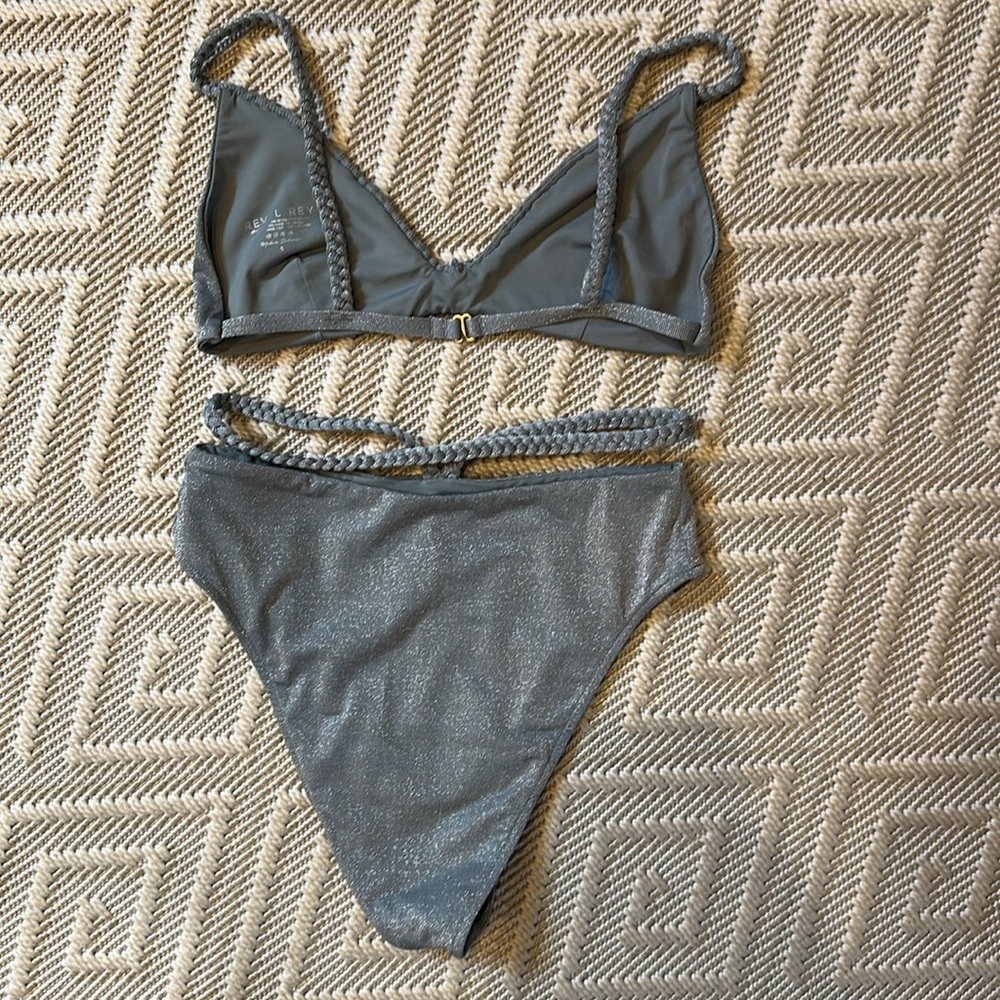 REVEL REY April Bikini Top + Margot Bikini Bottom -in Slate Iridescent *NWOT - Picture 4 of 6